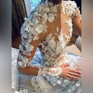 Elegant White Lace Floral Dress